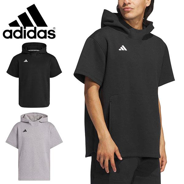 adidas（アディダス） メンズ 半袖 スウェット パーカー adidas M