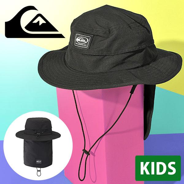 QUIKSILVER（クイックシルバー）BOY UV WATER BEACH HAT KSA241712水や雨の重さでつばが下がらないよう視界を安定させるブリム前面のペフ芯仕様で、首後ろの日焼けを防止する垂れとあごゴム紐付き。撥水加工の軽量...