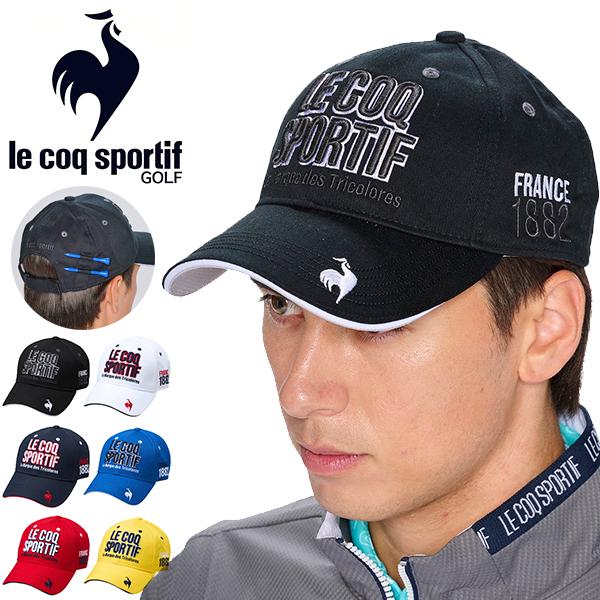 ゴルフ キャップ メンズ ルコック ゴルフ le coq sportif GOLF 帽子 CAP サイズ調節可能 ゴルフウェア コンペ 景品  プレゼント QGBVJC00 2024春夏