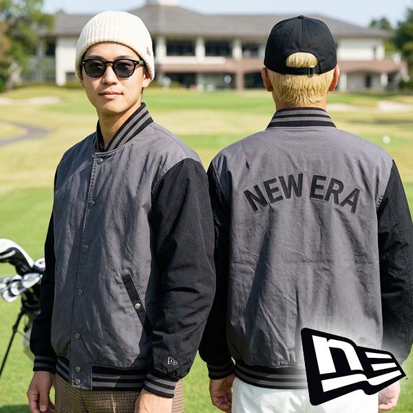 2026秋冬新作 バーシティ ジャケット ゴルフ ニューエラ NEW ERA Stretch Cotton Varsity Jacket メンズ アウター スタジャン ストレッチ ゴルフウェア 15129450
