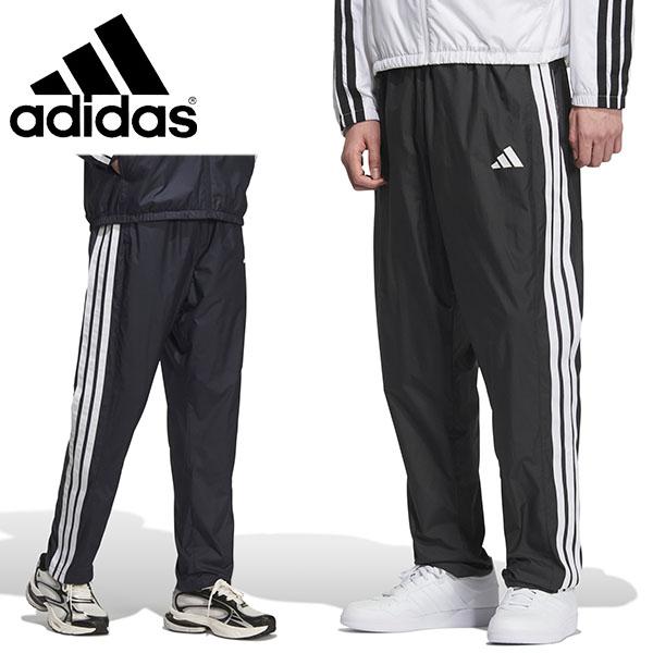 アディダス メンズ ウインドブレーカー パンツ 下 adidas M MH 3S ウィンドパンツ ジャージ ナイロン ロングパンツ トレーニング ウェア 2025秋冬新作 QD767