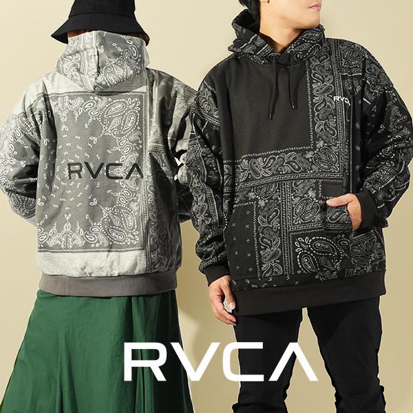 プルオーバーパーカー RVCA ルーカ メンズ バンダナ柄 裏起毛