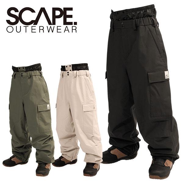 【美品】SCAPE エスケープ　カーゴパンツ　スノーボードウェア　Ｌ SCAPE（エスケープ） スノーボードウェア BAGGY PANTS メンズ