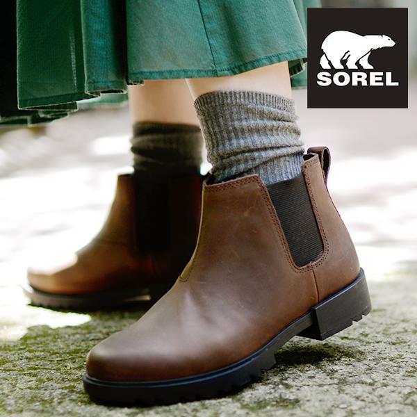 ソレル SOREL ショートブーツ レディース EMELIE 2 CHELSEA WP 防水