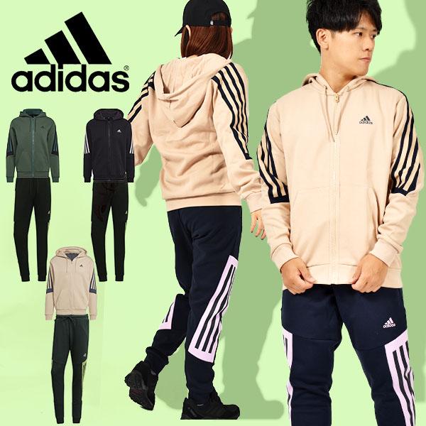 34%off アディダス メンズ レディース スウェット 上下セット adidas M FI 3S トラックトップ ロングパンツ フルジップ パーカー TF446 CS158