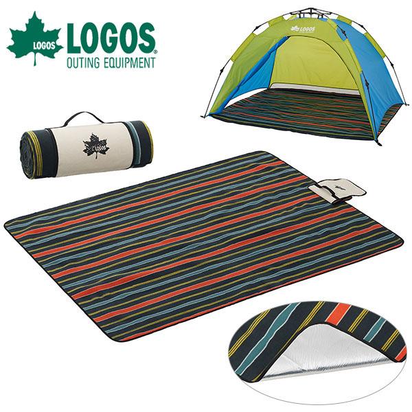 ロゴス LOGOS 断熱防水ソフトマット・195 ヴィンテージストライプ