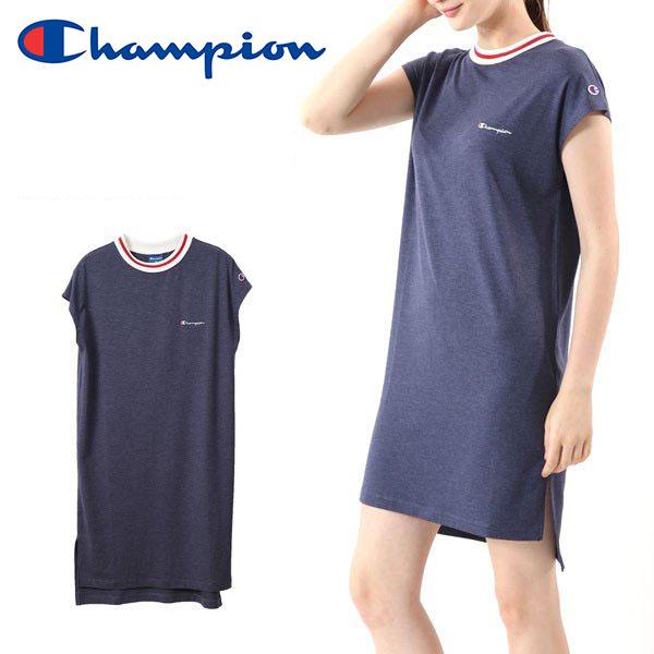 半袖 ワンピース Champion チャンピオン レディース ウィメンズ フレンチスリーブワンピース ネイビー 紺 Cwrs307 C スノボ アウトドアのエレスポ2 通販 Yahoo ショッピング