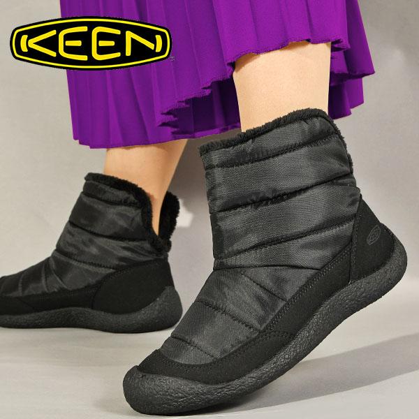 keen ハウザー アンクルブーツ キルティング 黒 HOWSER ハイカット KEEN（キーン） 40%off ミドルブーツ レディース HOWSER FOLD DOWN