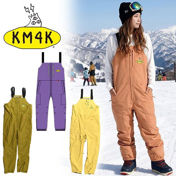 km4k ウェア paradise bib サイズL スノーボードウェア KM4K カモシカ PARADICE BIB PANTS メンズ
