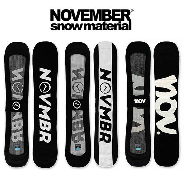 NOVEMBER(ノベンバー) 板 ボードケース ソールカバー通気性、水分吸収に優れたニットタイプのソールカバー。ノーズ及びテール部裏面に補強を施しエッジによる切れを防止。伸縮性に優れボードの出し入れが楽に行える。エッジの錆びにくい通気性の...
