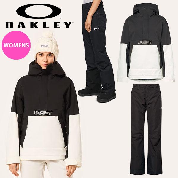 タグ付あり【OAKLEY】スノーボードウェア 上下 セットアップ L/XL OAKLEY（オークリー） Lサイズ スノーボード スキー ウェア レディース
