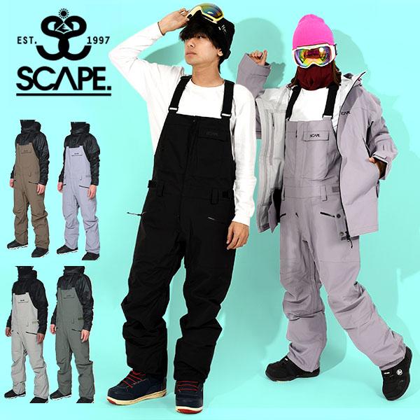 SCAPE OUTERWEAR 黒 ビブパンツ M スノーボード 女性