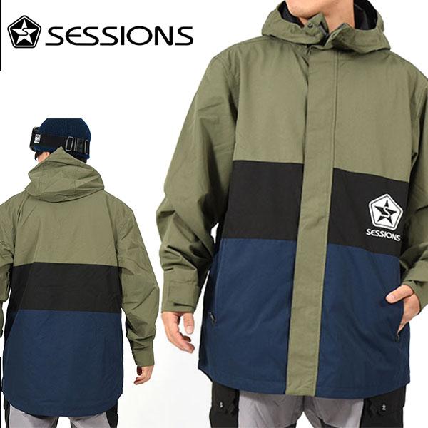 スノーボードウェア セッションズ SESSIONS SCOUT JACKET メンズ プルオーバー ジャケット スノボ 2022-2023冬新作  20％off