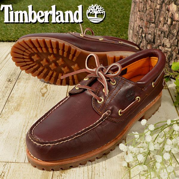 日本正規品 ティンバーランド デッキシューズ モカシン メンズ Timberland オーセンティック 3アイレット クラシック 50009  バーガンディ