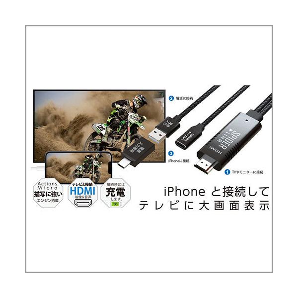 iPhoneの映像をHDMI出力する映像出力アダプター SPIDER LIHA05 エアリア SD-LIHA-05
