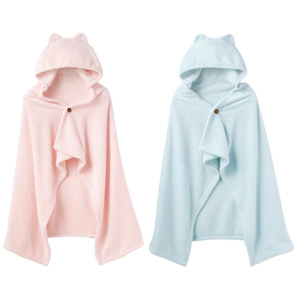 着るブランケット 猫耳フード付き 着る毛布 グルー ニー モコ ア ポンチョ ケープ ショール ボレロ ボタン付き ルームウェア パジャマ 部屋着 ひざかけ 膝かけ Ut Eleven Online Store 通販 Yahoo ショッピング