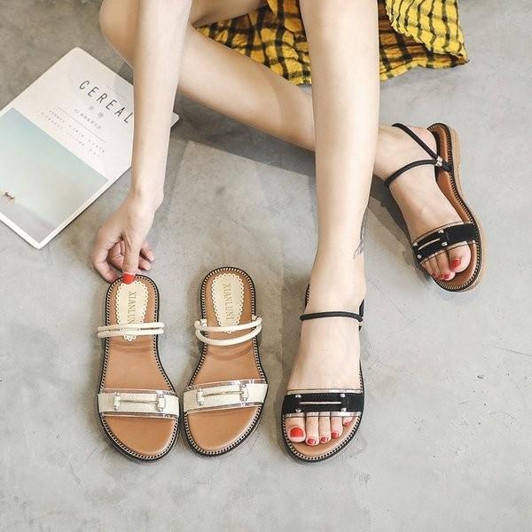 サンダル ミュール レザー フラット レディース 本革の人気商品 通販 価格比較 価格 Com