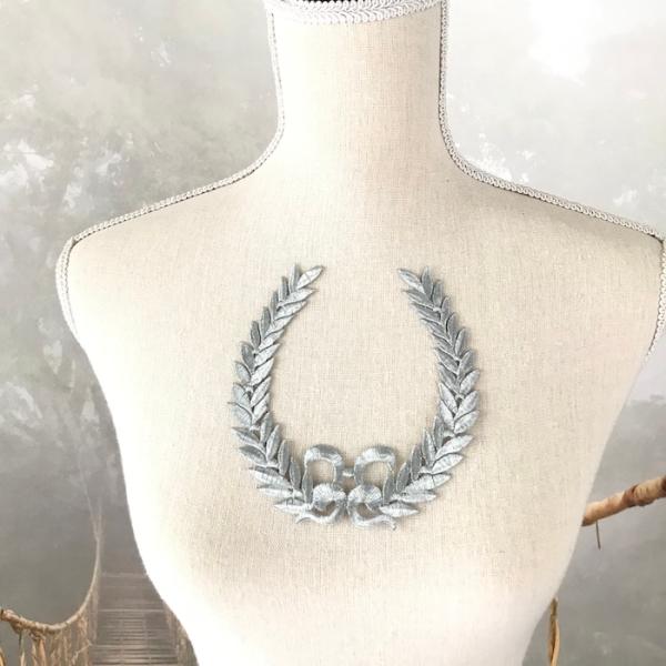 モチーフ ワッペン アイロン用 貼り付け アップリケ シルバー ハンドメイド パーツ 衣装 レオタード バレエ衣装 舞台衣装 ステージ衣装 ダンス衣装