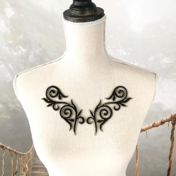 レオタード バトン モチーフ ワッペン アイロン用 貼り付け アップリケ ハンドメイド パーツ 衣装 服飾 レオタードモチーフ バレエ衣装 舞台衣装 ステージ衣装 ダンス衣装 社交ダンス フィギア衣装