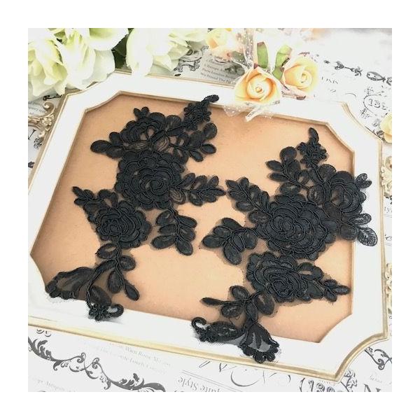 エレガントなバラの刺繍チュールモチーフになります。新体操、社交ダンス、バトントワリング、レオタード、ベリーダンス、フィギュアスケート、バレエ、ドレス、ステージ衣装、ハンドメイド材料などにお使い頂けます。アイロンタイプではございませんサイズ：...