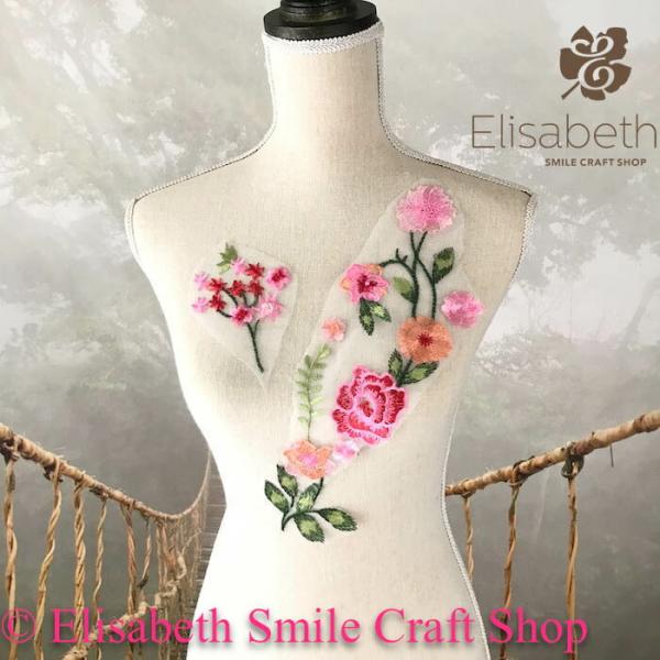 モチーフレース 花柄 薔薇 バトンモチーフ 花 モチーフ 服飾 レオタードモチーフ 装飾 衣装モチーフ バレエ衣装 チュチュモチーフ 舞台衣装 ステージ衣装 ダンス衣装 社交ダンス フィギア衣装 ピンク系