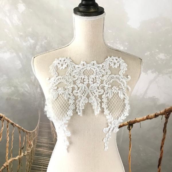 モチーフ 花柄 ホワイト ロイヤルモチーフ 衣装 ステージ衣装 舞台衣装 ダンス衣装 社交ダンス バトン レオタード チュールモチーフ 花柄 ブライダル ハンドメイド イベント衣装 バレエ衣装