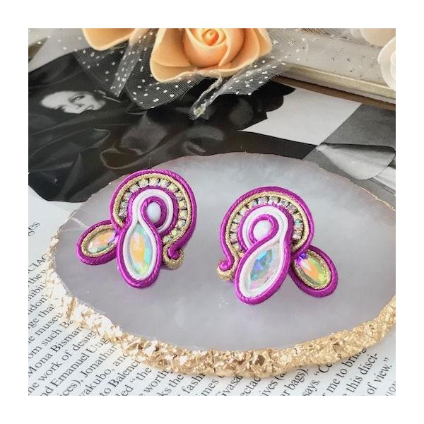 ピアス ラインストーンピアス ソウタシエ ピアス ストーンピアス アクセサリー 社交ダンス ベリーダンス レディース ジュエリー デザインピアス