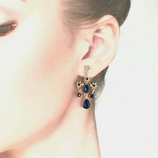 ラインストーン ピアス 衣装 イヤリング アクセサリー デザインピアス 