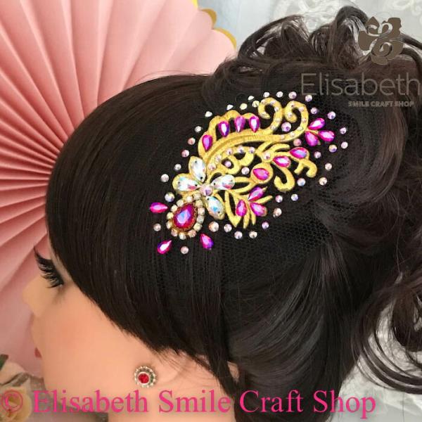 社交ダンス 競技ダンス ヘアアクセサリー 髪飾り ヘア飾り ラテン