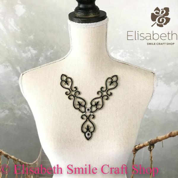 アップリケ ブラック ネックライン モチーフ 刺繍ワッペン レオタードモチーフ アイロンワッペン アイロン接着 アップリケワッペン 装飾 バトントワリング 新体操 バレエ衣装 舞台衣装 ステージ衣装 ダンス衣装 社交ダンス フィギア衣装