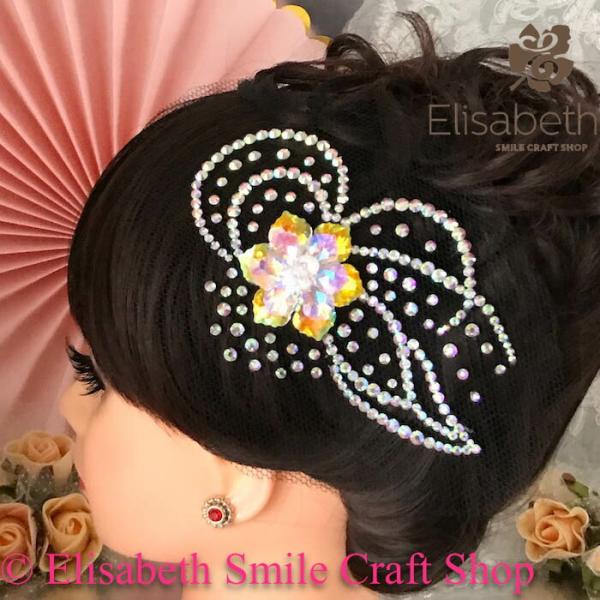 社交ダンス 競技ダンス ヘアアクセサリー 髪飾り ヘア飾り ラテン