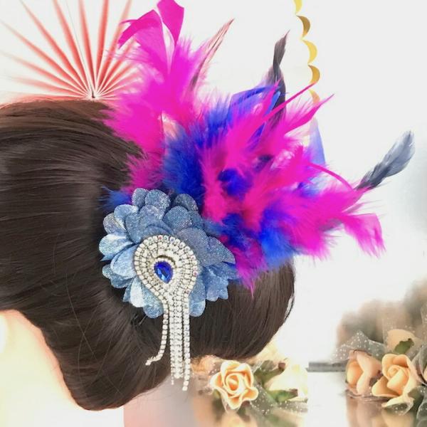 メゾンミッシェル フェザーのヘッドアクセサリー ヘアピン