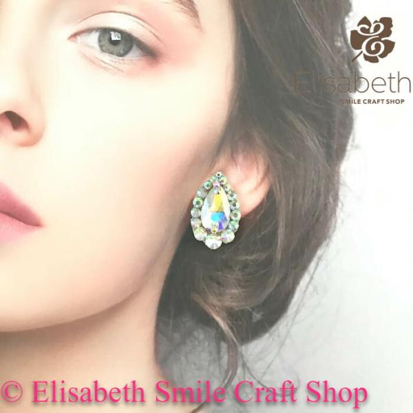 イヤリング ノンホールピアス ラインストーン 衣装 アクセサリー デザインイヤリング 社交ダンス ベリーダンス レディース ジュエリー ブライダル パーティー …