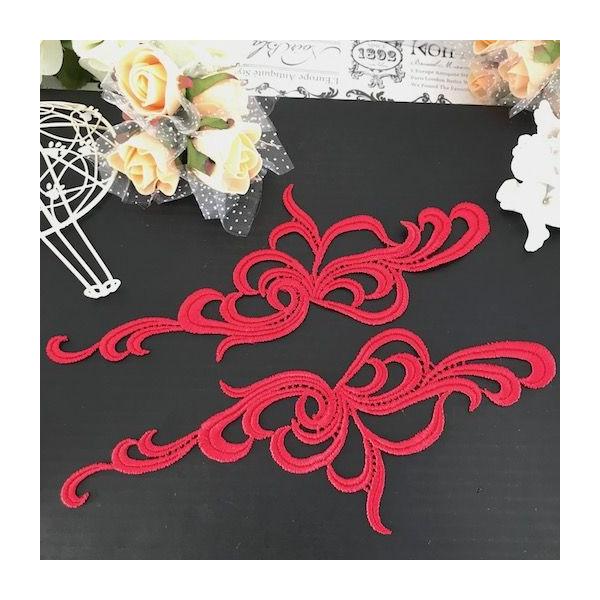 アブストラクトの刺繍モチーフセットになります。新体操、社交ダンス、バトントワリング、レオタード、ベリーダンス、フィギュアスケート、バレエ、ドレスなどに縫い付けるだけでワンポイントアクセントとして個性的な仕上がりになります。サイズ：H25cm...