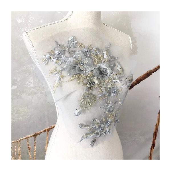 モチーフ 立体感 ゴールド シルバー 花 刺繍 チュール モチーフ ハンドメイド 衣装 装飾 Buyee Buyee 日本の通販商品 オークションの代理入札 代理購入