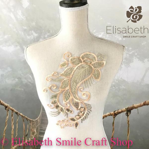 ゴールド モチーフ チュールモチーフ 舞台衣装 ステージ衣装 ダンス衣装 社交ダンス フィギア衣装 衣装用 服飾 スパンコール付き レオタード バトンモチーフ バレエ衣装 服飾