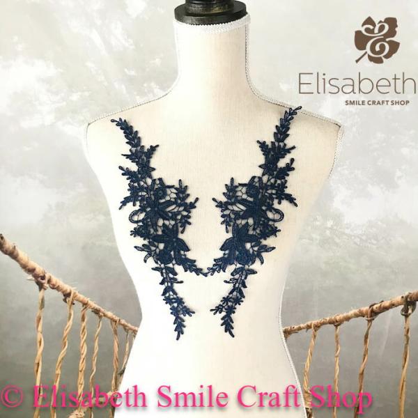 モチーフレース レースモチーフ 衣装 装飾 お花 レオタード ダンス バトンモチーフ 新体操 バレエ衣装 舞台衣装 ステージ衣装 ダンス衣装 社交ダンス フィギア衣装 ネイビー