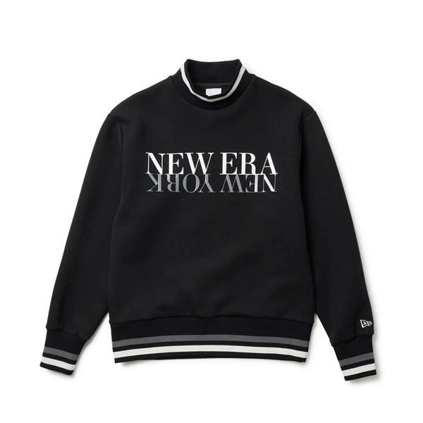 美品 NEW ERA GOLF テックスウェットモックネック クルーネック Ｌ NEWERA テックスウェット モックネック クルーネック ブラック