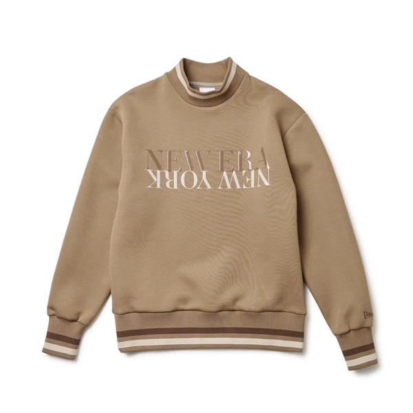 ニューエラ テックスウェット モックネッククルーネック ベージュ ゴルフ NEWERA テックスウェット モックネック クルーネック ベージュ