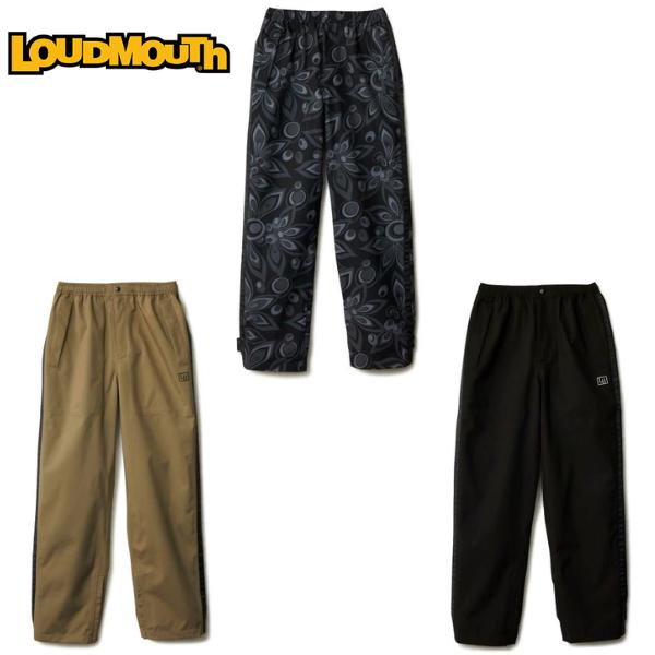 【新品】ラウドマウス　メンズパンツ 高機能レインウェア　サイズＭ　白／黒 ラウドマウス レインパンツ メンズ 3レイヤー透湿防水 ハイスペック