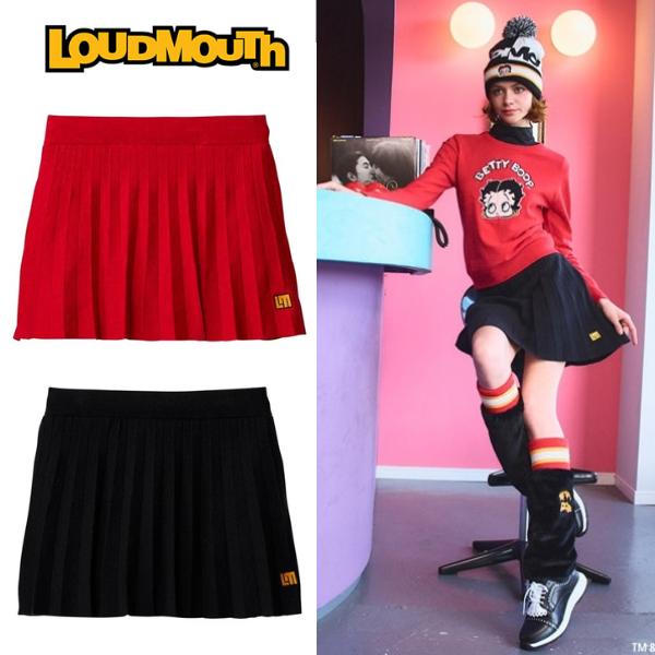 ラウドマウス ベティブープ ニット プリーツスカート LOUDMOUTH Betty Boop ゴルフ ギャル 派手 2026年 876371 送料無料 あす楽 あすつく