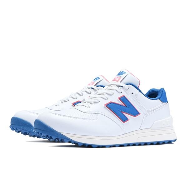 ニューバランス ゴルフシューズ スパイクレス 紐 ユニセックス 男女兼用 足幅D ホワイト/ブルー NewBalance UGS574J3 あす楽 あすつく