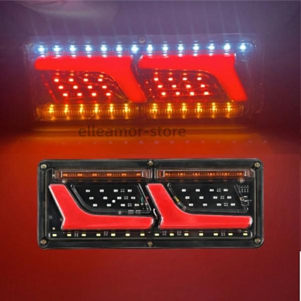 汎用 トラック テール 12V/24V LEDシーケンシャル 流れるウィンカー テールランプ L型 チューブ ふそう 日野 日産 UD マツダ いすゞ ダンプ
