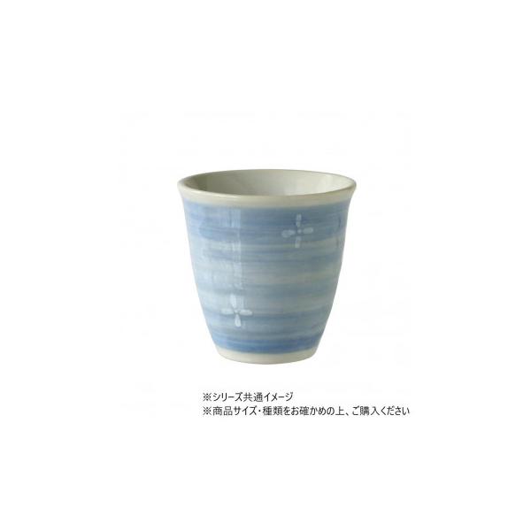 小花　湯呑 ブルー 403830