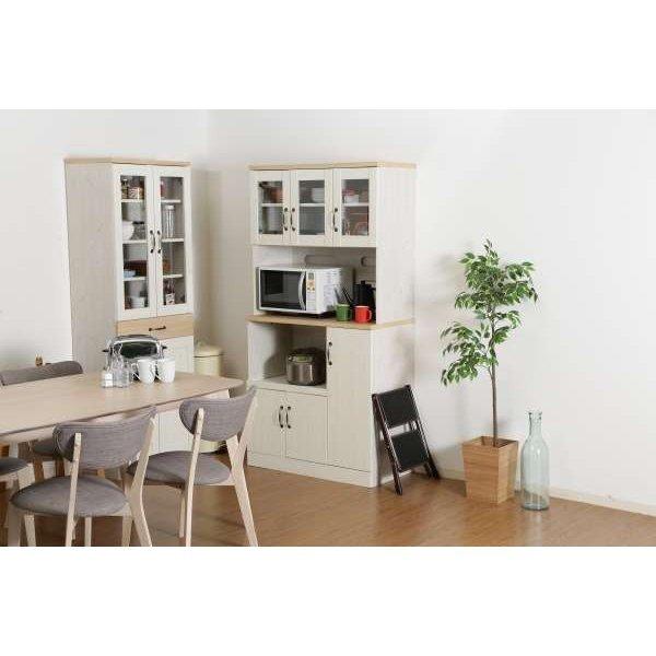 キッチンボード 90 食器棚 安い おしゃれ 収納 安い 北欧 スリム 180 レンジ台 大型 レンジボード 幅90 ハイタイプ キッチン収納 大型 北欧 Fjbk1505 Elmono