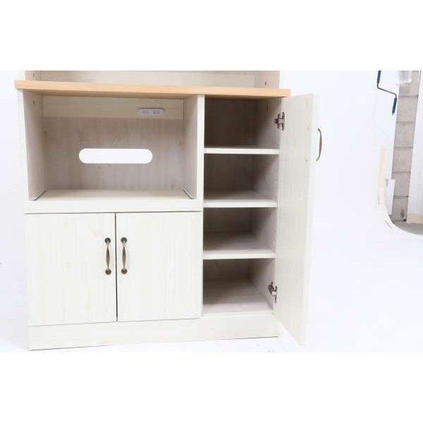 キッチンボード 90 食器棚 安い おしゃれ 収納 安い 北欧 スリム 180 レンジ台 大型 レンジボード 幅90 ハイタイプ キッチン収納 大型 北欧 Fjbk1505 Elmono