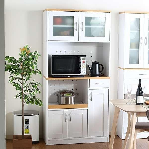 キッチンボード 90 食器棚 安い おしゃれ 収納 スリム 180 レンジ台 レンジボード 幅90 ハイタイプ キッチン収納 大型 北欧 Fjbk15 Elmono 通販 Yahoo ショッピング