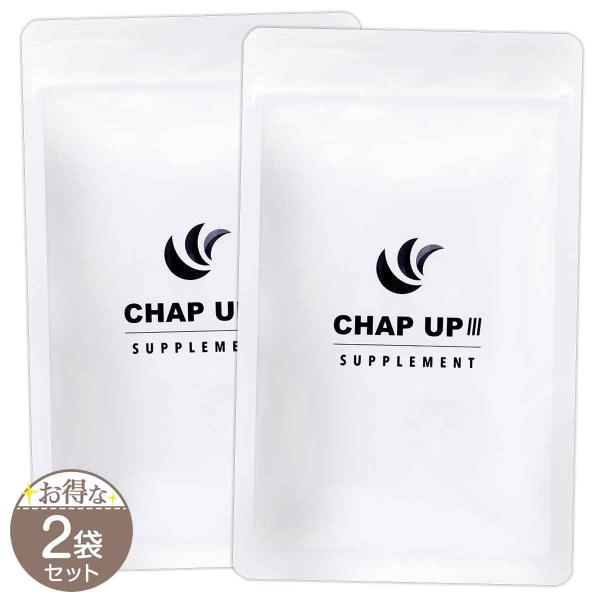 2袋セット チャップアップ CHAPUP 300mg 120粒 ソーシャルテック ノコギリヤシ 亜鉛 ビタミン ナイアシン アミノ酸 男性 女性 チャップアップサプリS03-03 CUSP12-02P