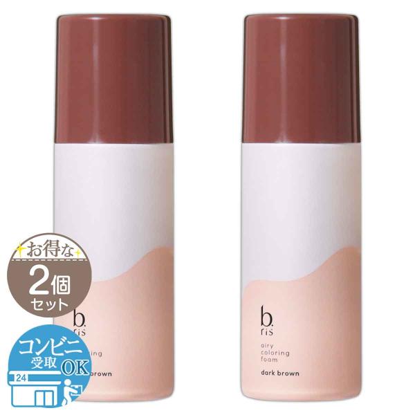 2個セット ビーリス b.ris エアリーカラーリングフォーム ダークブラウン 80g 白髪染め 泡 ムース ヘアカラー リタッチ 部分染め ビーリスカラーDBF04-05 BRACDB-02P