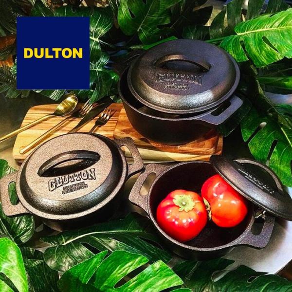 中古 DULTON ダルトン アイアン 両手鍋 GLUTTON ROUND POT GS515-548S ×4個/GS515-548M ×3個 elva_0201-gs515-548s